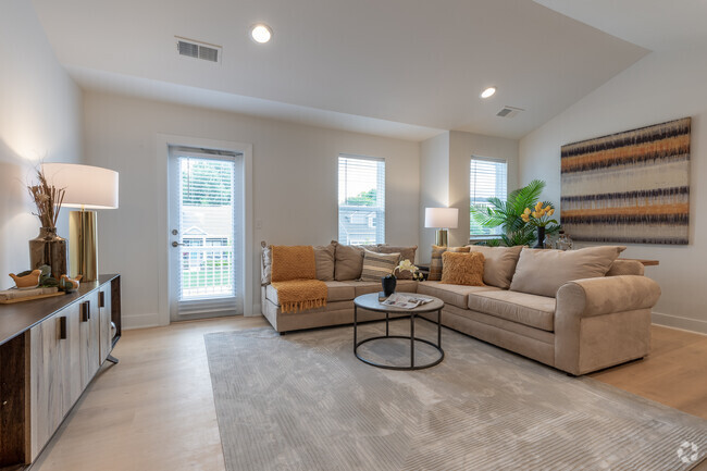 2BR, 2BA - 1400SF - Living Room - Seaton Place Luxury Apartments