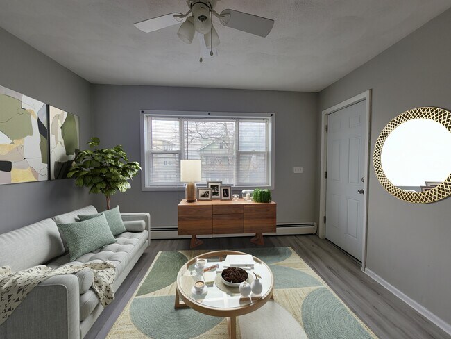 Virtually Staged Living Room - 318 New York Ave