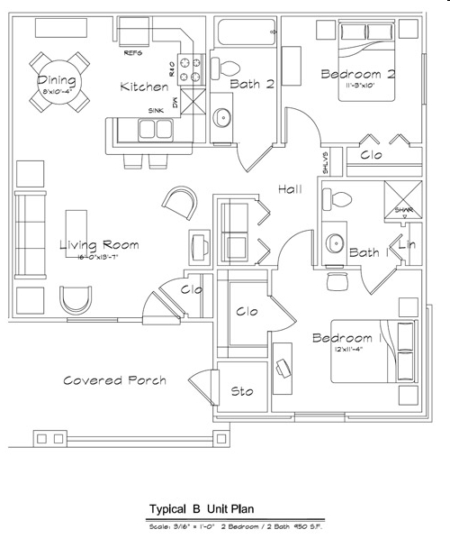 2BR / 2BA - Terrace Pines