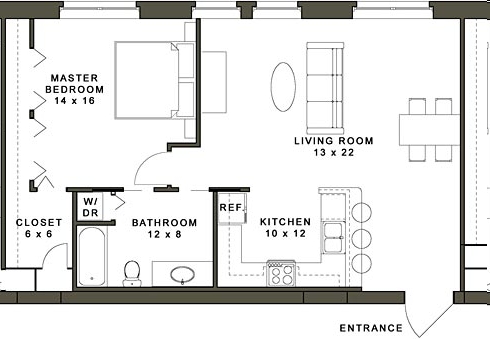 1BR/1BA - 257 Lafayette Center Lofts