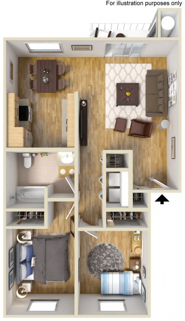 Overhead Layout - Meadow Wood Apartments