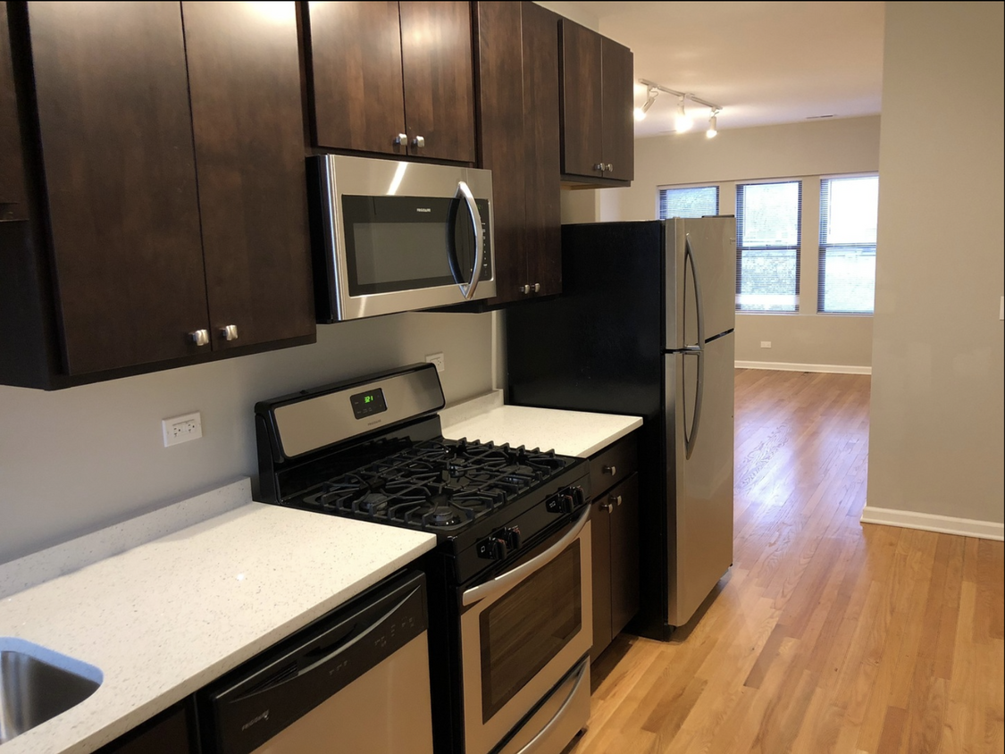 Modern Kitchen opens to living room - 3217 W Cullom Ave