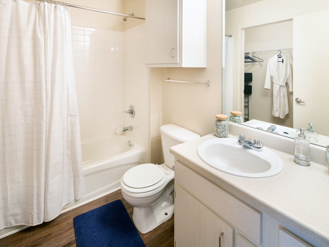 Bathroom: Yours won't be "furnished" but layout-wise it looks just like this. - 295 Wahoo Way