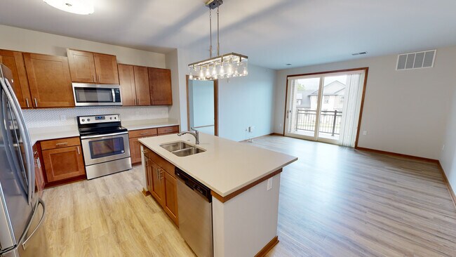 Howard Commons 2.2 Standard, Kitchen and Living - Howard Commons and Howard Lofts