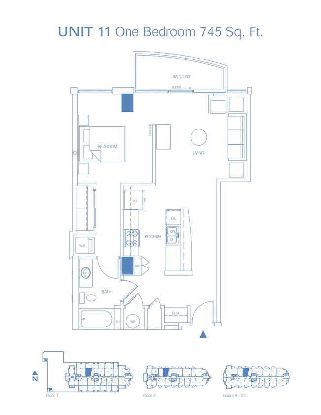 Disposición de la unidad - 860 Peachtree St NE