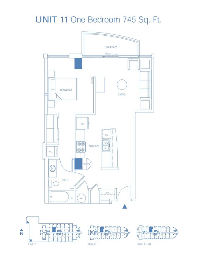Unit Layout - 860 Peachtree St NE Apartment