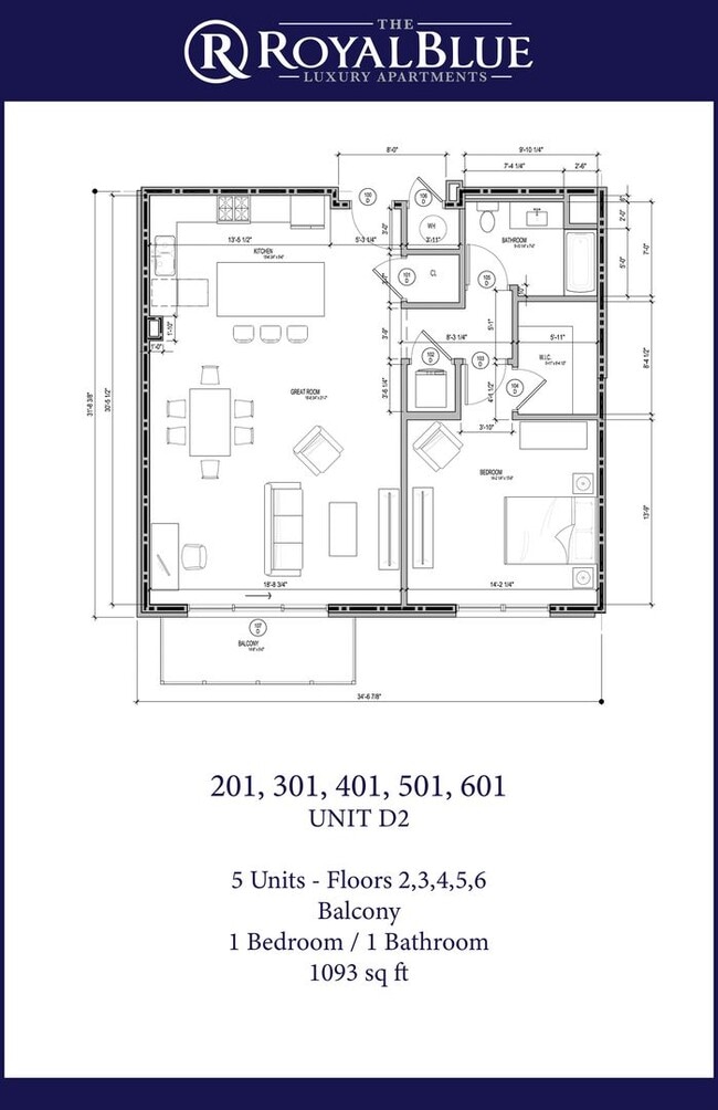 Interior Photo - Royal Blue