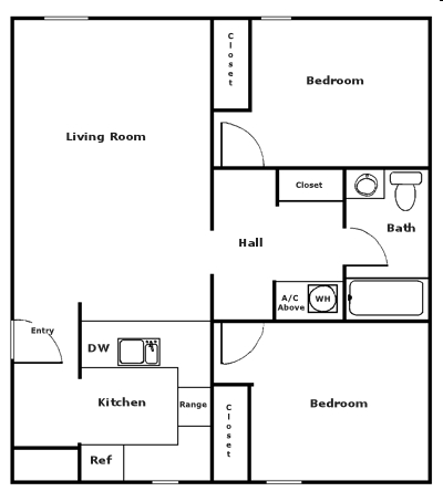 2HAB/1BA - Millennium Apartments