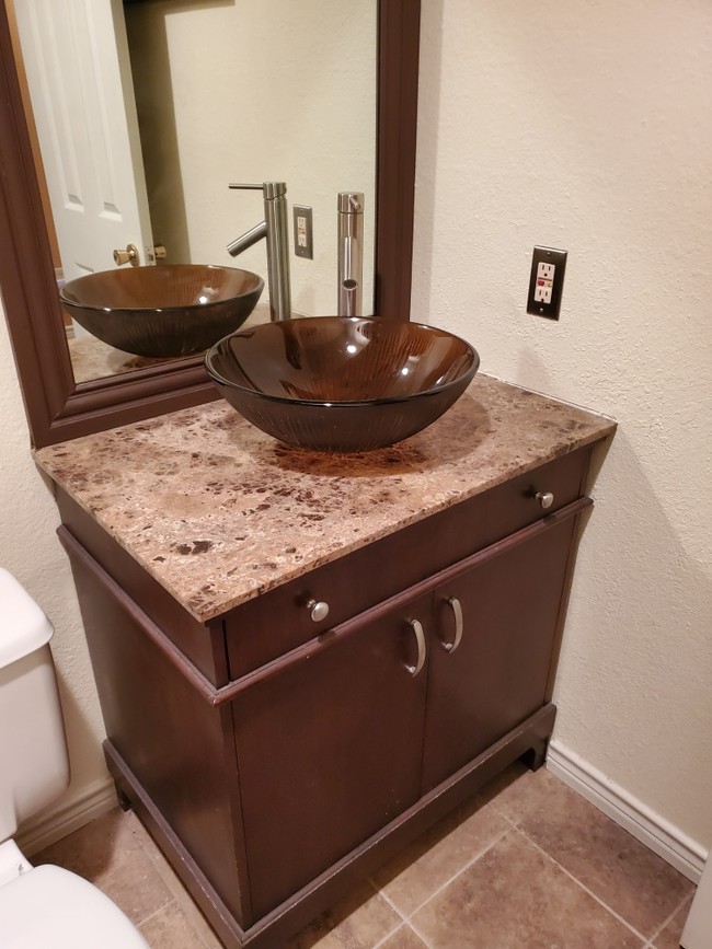 Half Bathroom with Granite Countertop - 3635 Garden Brook Dr