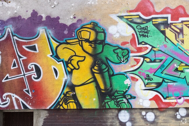 Colorful murals appear along Melrose's walkable streets.
