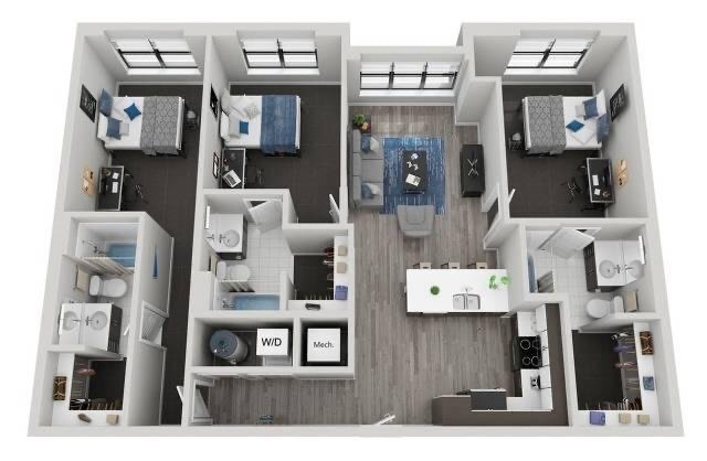 Floor Plan - 4501 Centre Ave