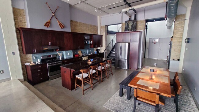 kitchen and dining room - 730 Stinson Blvd