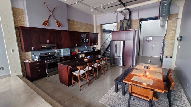 kitchen and dining room - 730 Stinson Blvd