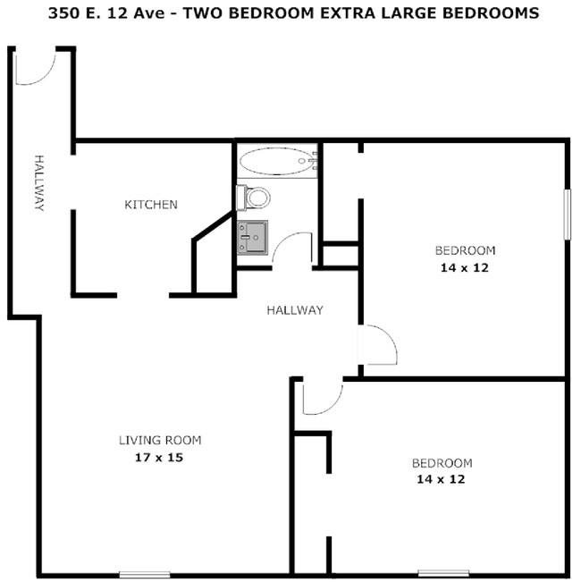 2BR/1BA - The University Commons