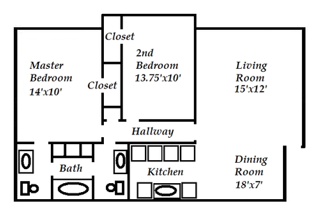 2BR/1.5BA - Chivas West Apartments