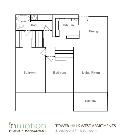 2BR/1BA - Tower Hills West Apartments