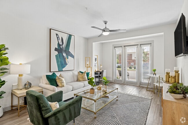 A2 1BR, 1BA - 861SF - Living Room - The Harper