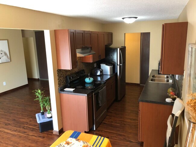 kitchen and living room - 829 Old Settlers Trl