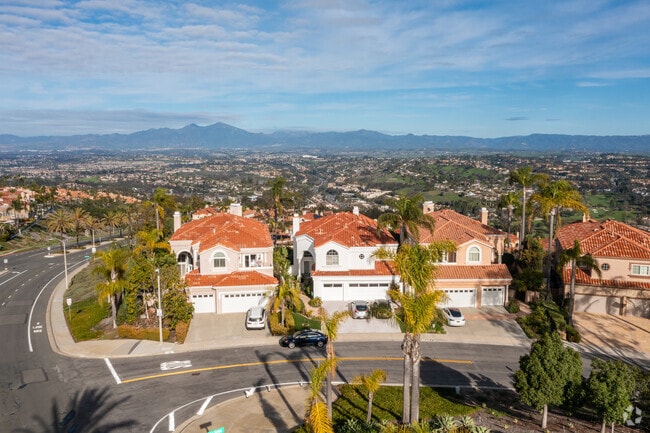 Rows of Spanish Revival homes.