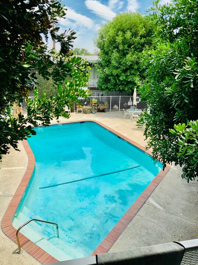 Pool view from apartment - 414 E Cedar Ave