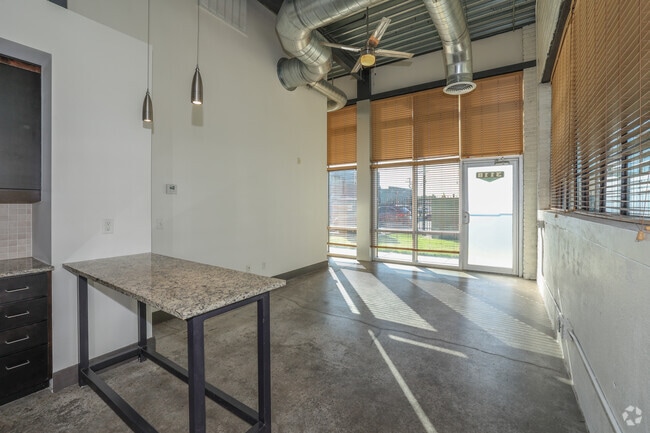2BR, 2BA - 842SF - Living and Dining Area - East End Village Lofts and Penthouses