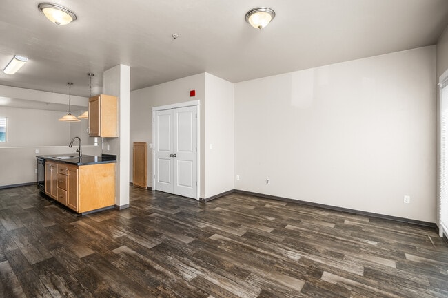 2 bedroom living space and kitchen - Duck Landing Apartments