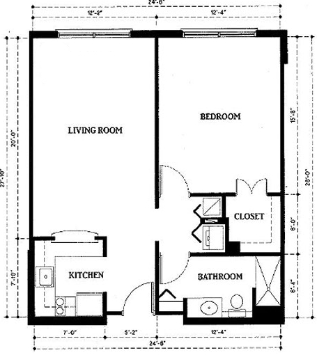 1HAB/1BA - Palace Suites