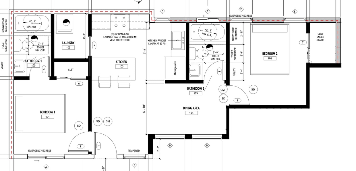 Unit Floor Plan - 2430 E 7th St