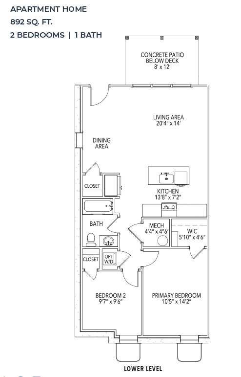 Unit Floorplan - 2421 Anlee Rd