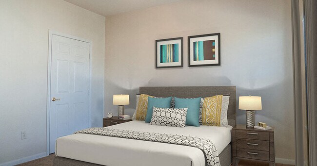 Dormitorio del apartamento The Woodland, Boerne, Texas - The Woodland Apartments