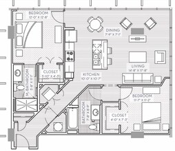 Two Bedroom - One Light Luxury Apartments