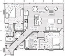 Two Bedroom - One Light Luxury Apartments