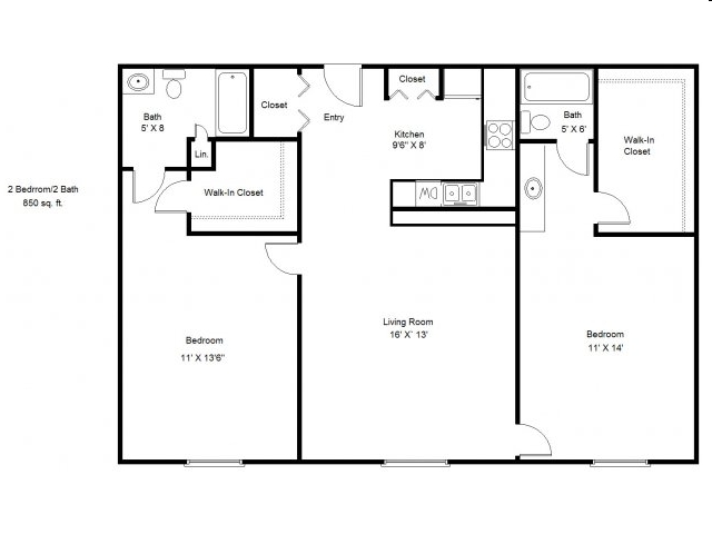 2BR/2BA - Crane Creek Apartments