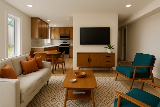 Ai staged living room - 3948 S Brandon St
