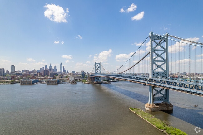 The Ben Franklin Bridge brings you right from Pennsauken into the heart of Philadelphia.