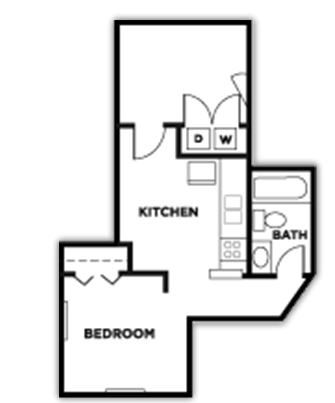 1HAB/1BA - University Courtyard