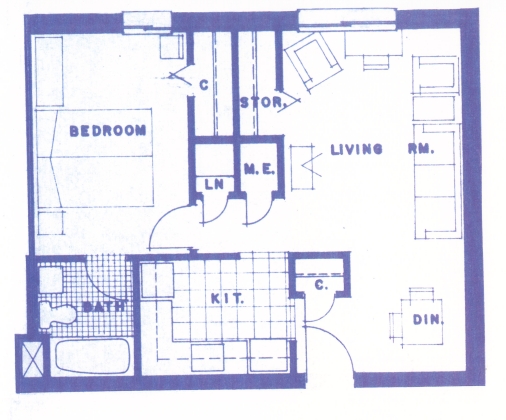 1HAB/1BA - Heritage Towers