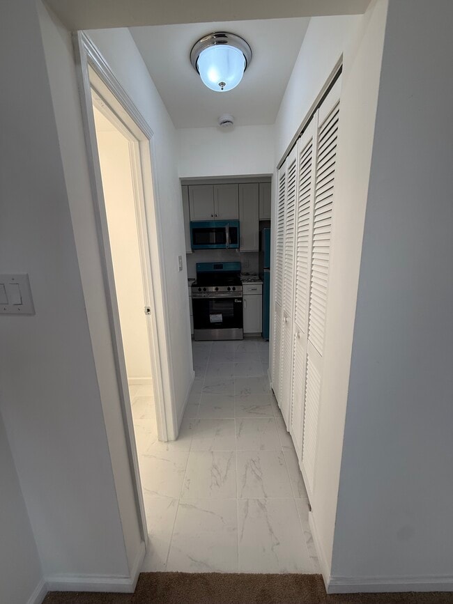 Hallway and half bath have been tiled - 500 Chestnut St