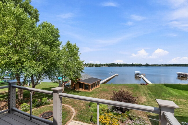 Boathouse and pier from deck - 2438 Lough Ln