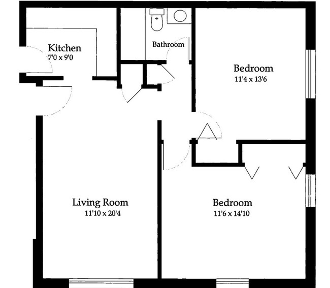 2BA/1BR - Concord Street Apartments