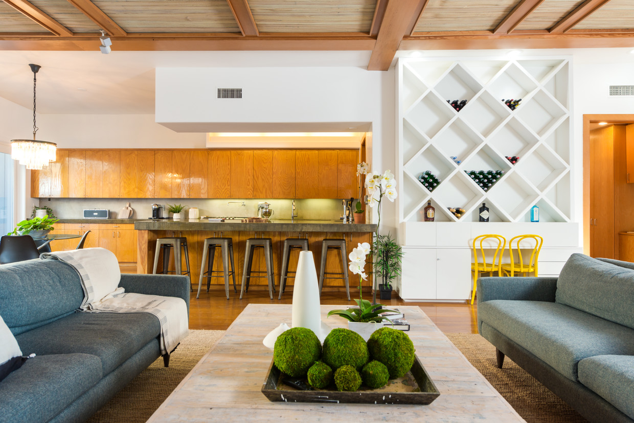 Living room -view of open kitchen - 120 Pacific Ave