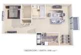 1 Bedroom 1 Bath Grand