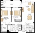 The Cypress- Two Bedroom, One Bath