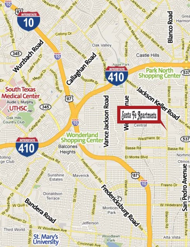 Map - Santa Fe Apartments