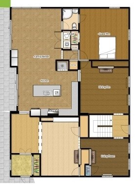 Plan de primera planta de Bantam Farm - 1263 Westover Rd