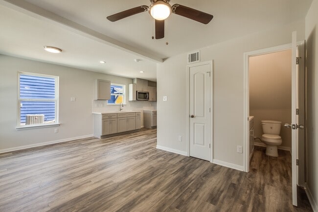 Living area with half bath - 110 N Burr St