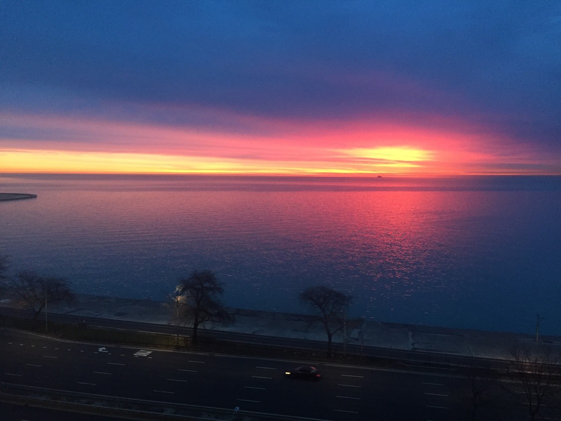 Amazing sunrise views from the living room - 1400 N Lake Shore Dr