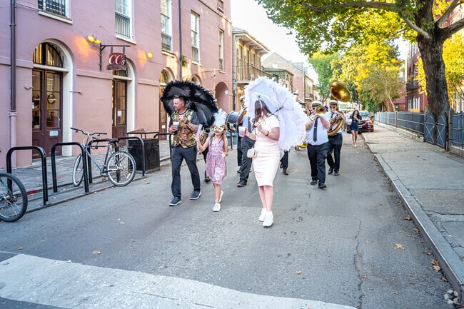 Jazz inspired second lines are celebrated throughout New Orleans.