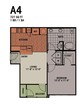 1 Bedroom, 1 Bath 727 sqft A4