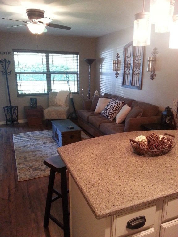 Eat at kitchen counter open to living room - 917 SE 3rd St